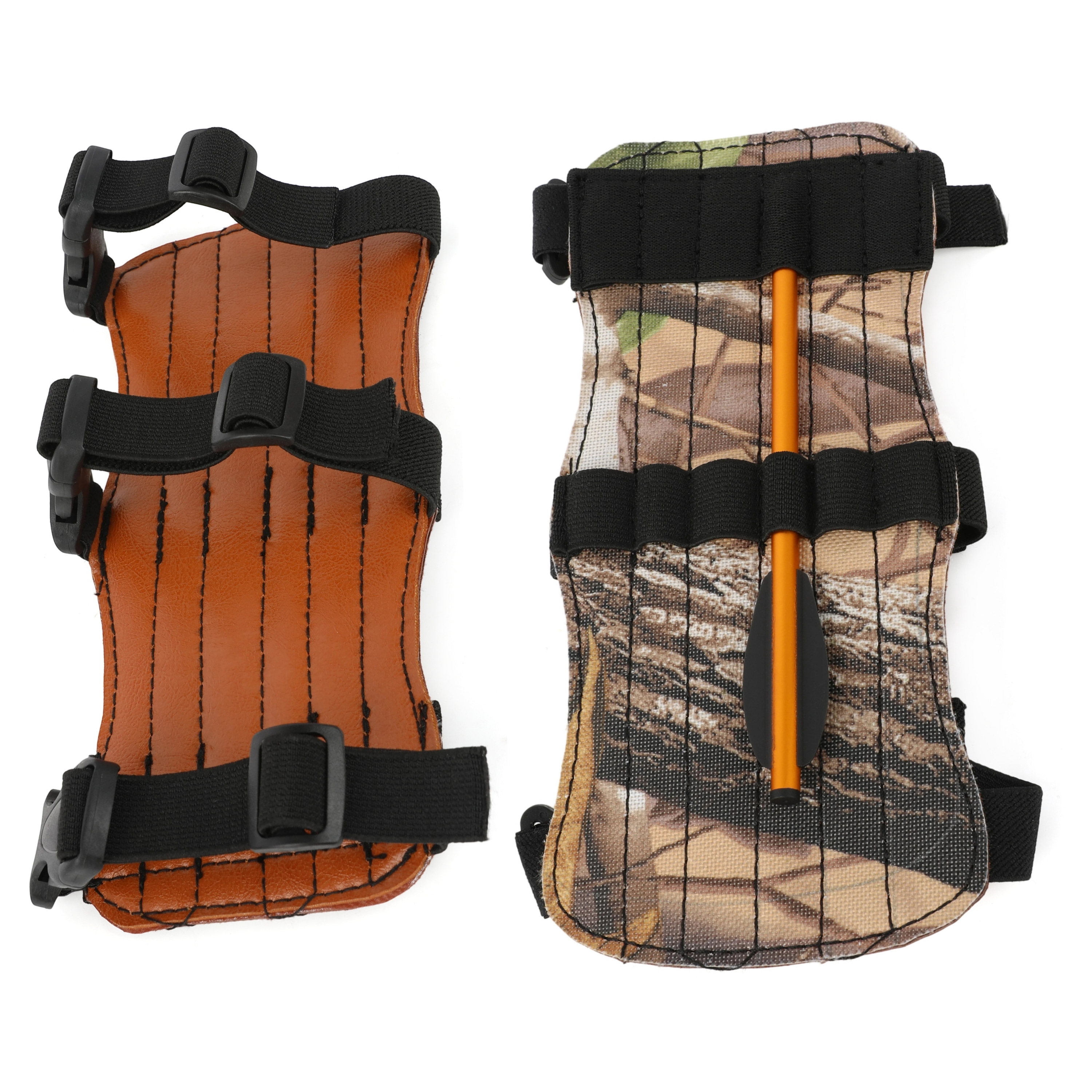 Archery Arm Quiver with 3-Strap Adjustable Arm Guard