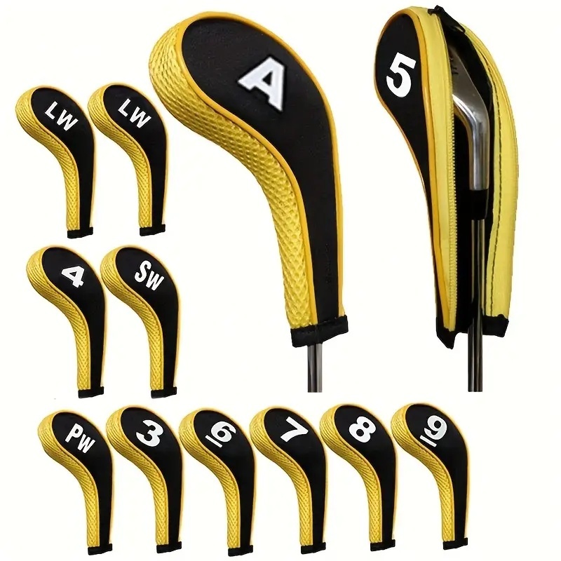  Golf Club Cover 12X Set Driver Head Cover Long Neck Design