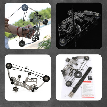 10" Mini Compound Bow Arrows Kit Archery Target Shooting Game 12lbs