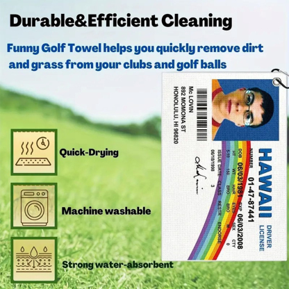 Golf Towel High Polyester Printed Bags Golfers Wiping Golf Clubs