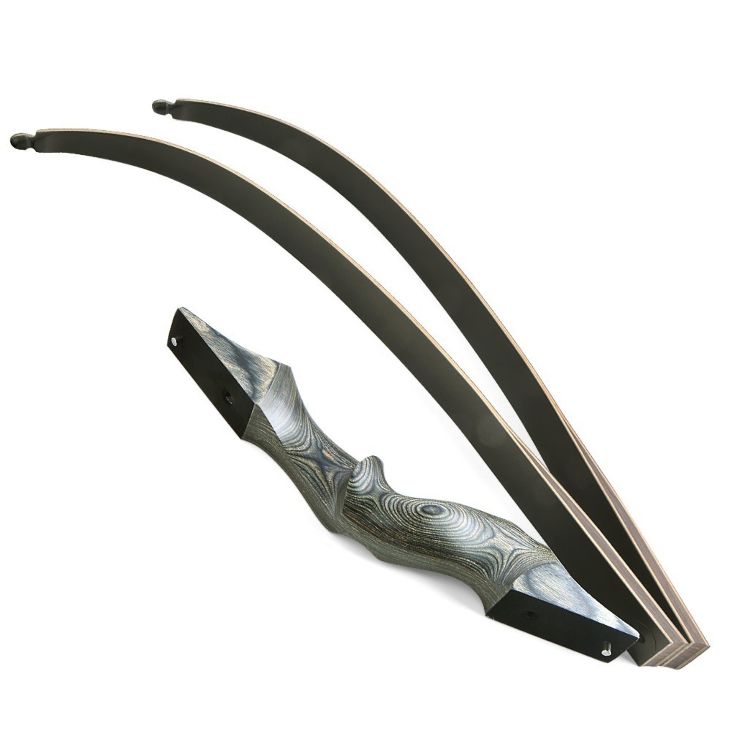 Black Hunter Wooden Recurve Takedown Bow for Adults