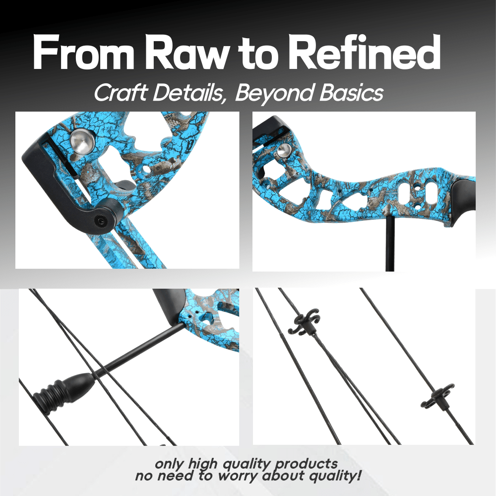 JUNXING M131 Compound Bow and Arrows Kit Blue 