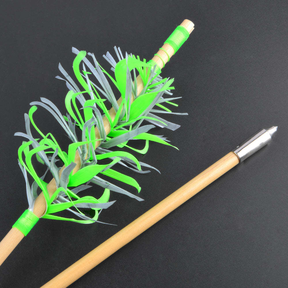 🎯DIY Handmade Archery Flu-Flu Wooden Arrows-AMEYXGS Archery