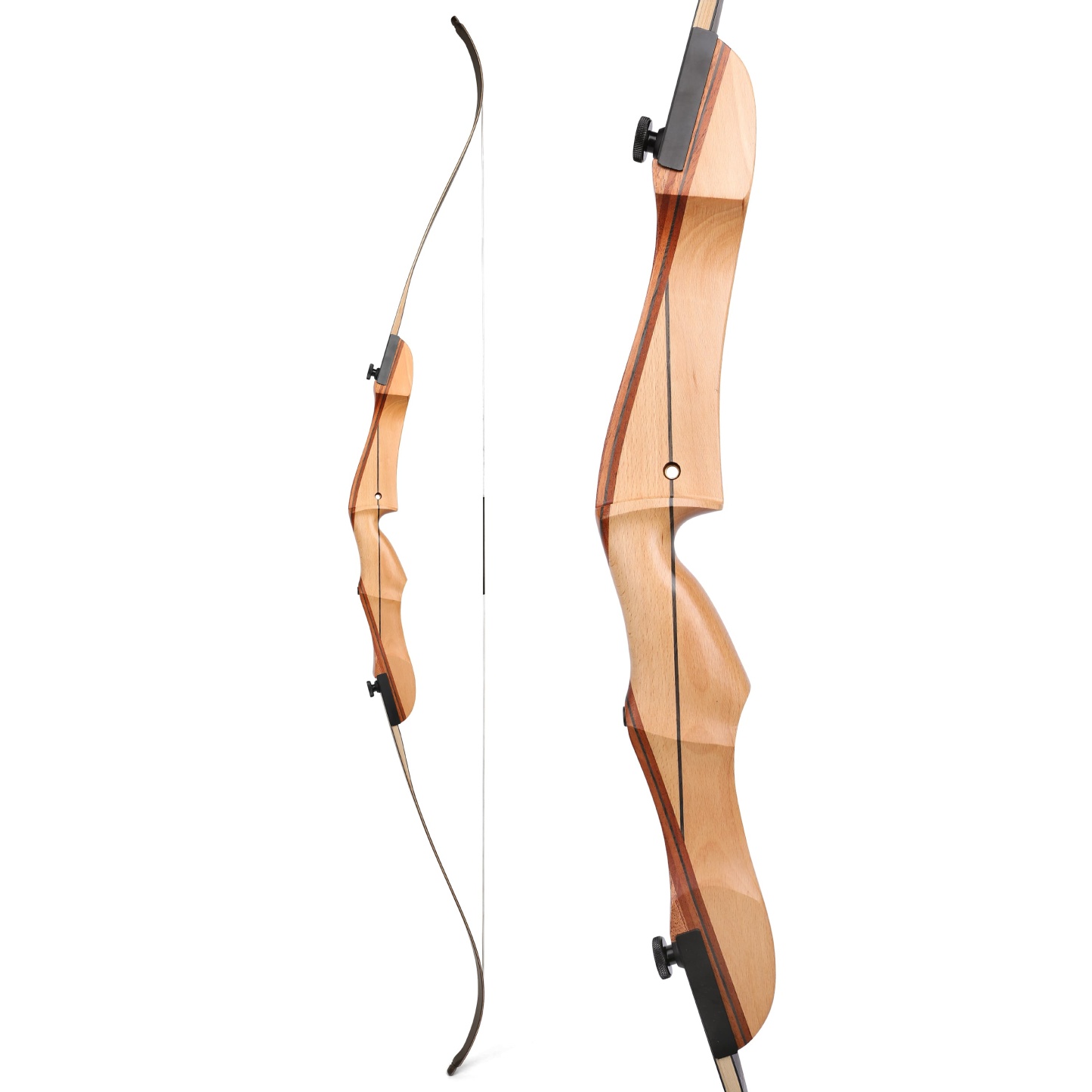 Recurve Bow Complete Kit 66'' for Hunting & Practice 14-24lbs