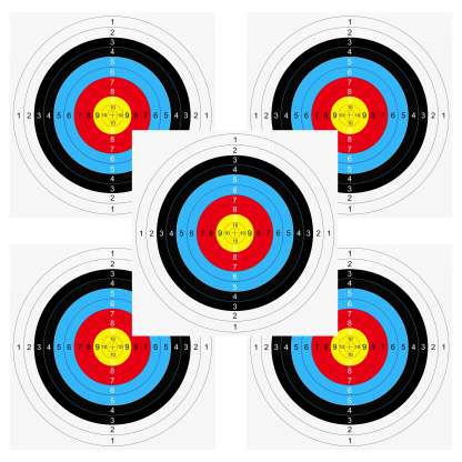 🎯Target Faces Archery Paper for Range Backyard Practice & Shooting-AMEYXGS Archery