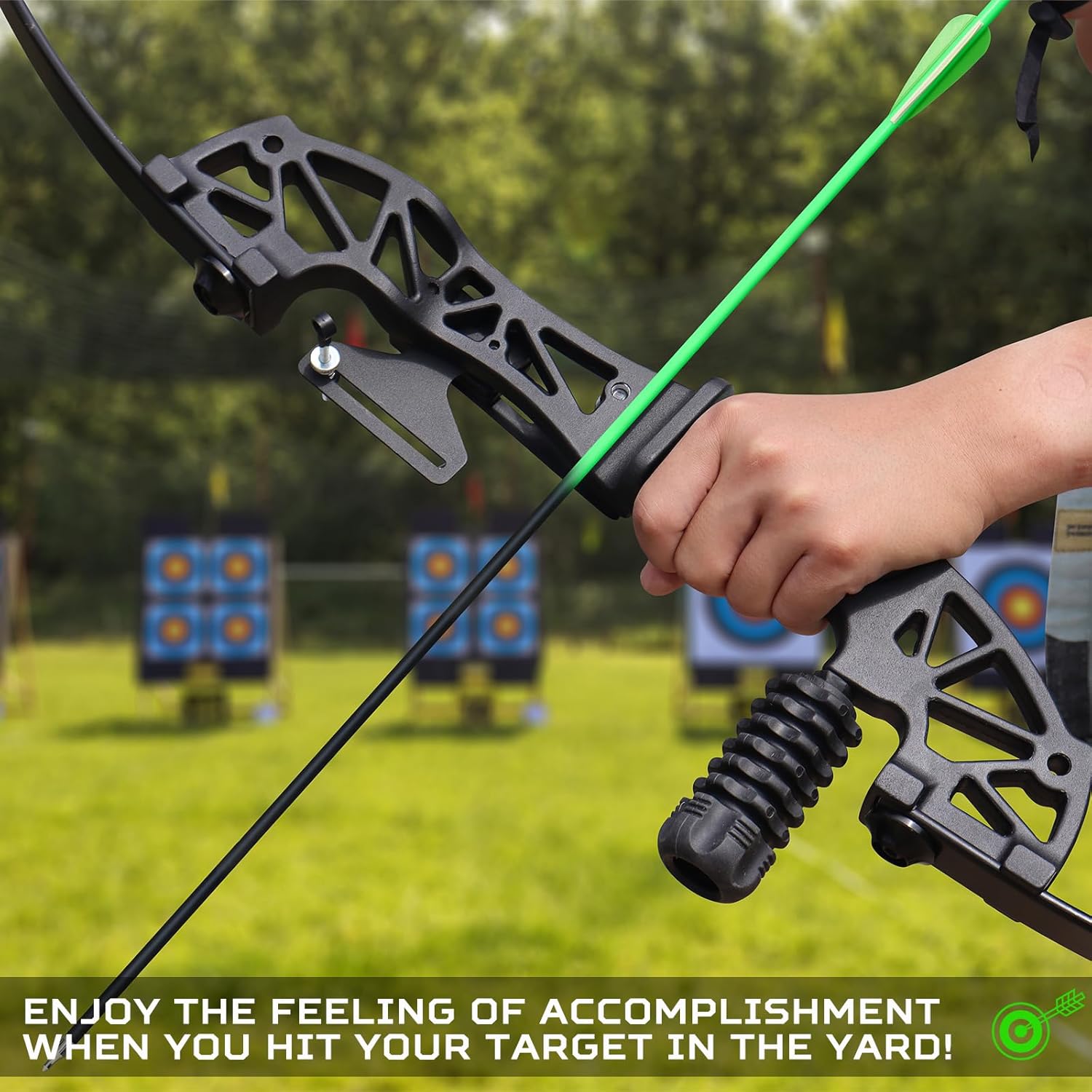 40lb Bowfishing Combo Kit – Adult Recurve Bow, Arrows & Reel for Hunting