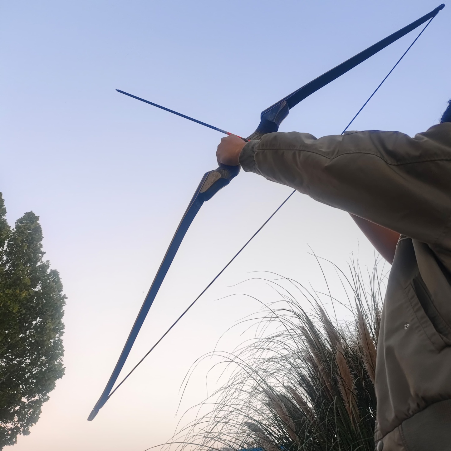 Black Hunter Wooden Recurve Takedown Bow 30-45lbs for Adults