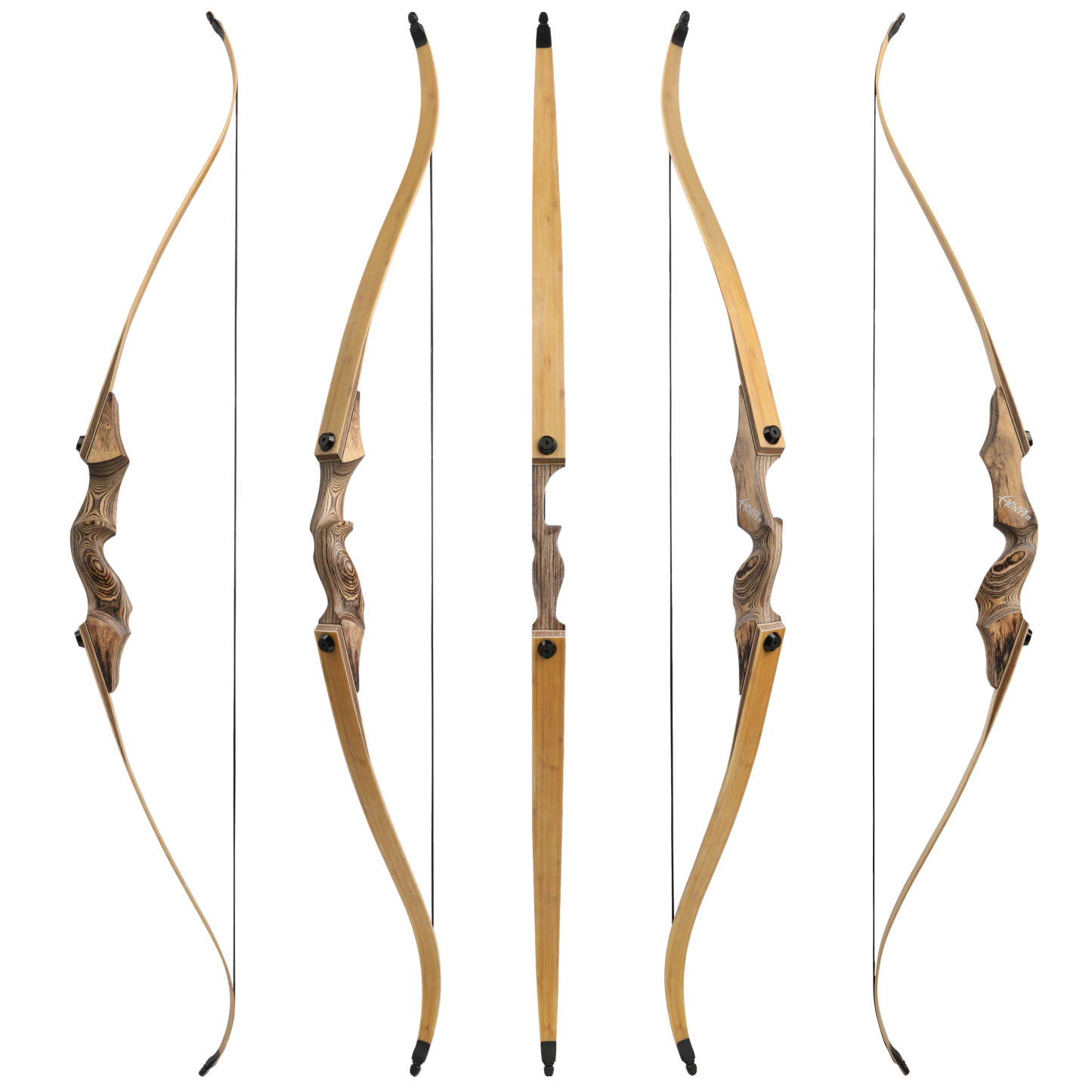 🎯BLACK HUNTER Archery Recurve Bow 60inch Hunting Target Practice-AMEYXGS Archery