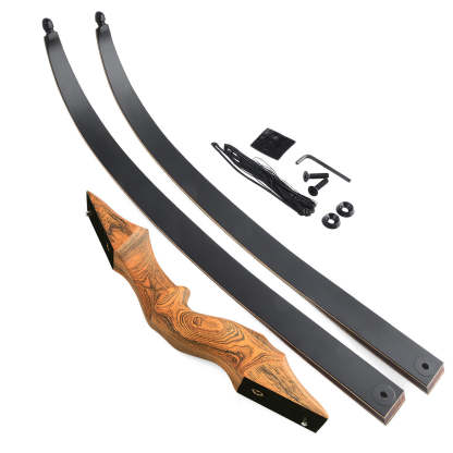 🎯BLACK HUNTER 60'' Archery Traditional Hunting 20-60LBS Recurve Bow RH&LH-AMEYXGS Archery