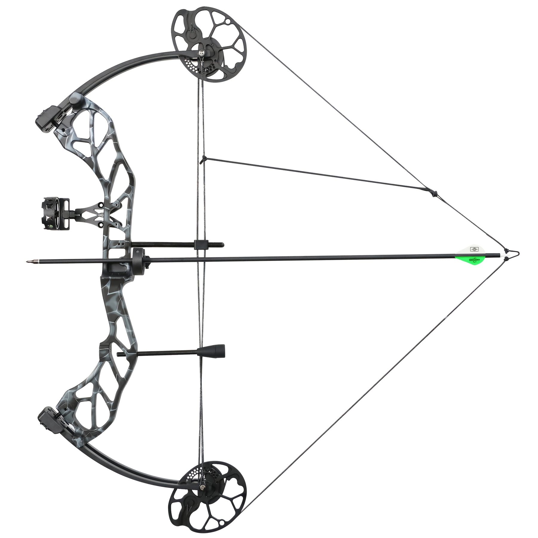 Adjustable 19–70LBS Camo Compound Bow Set – 320FPS Precision Christmas Gift for Hunters