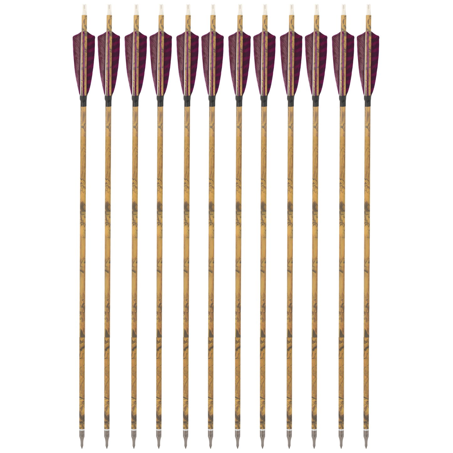 30 Inch Carbon Archery Arrows 6 12 Pack 500 Spine 4 Inch Feathers