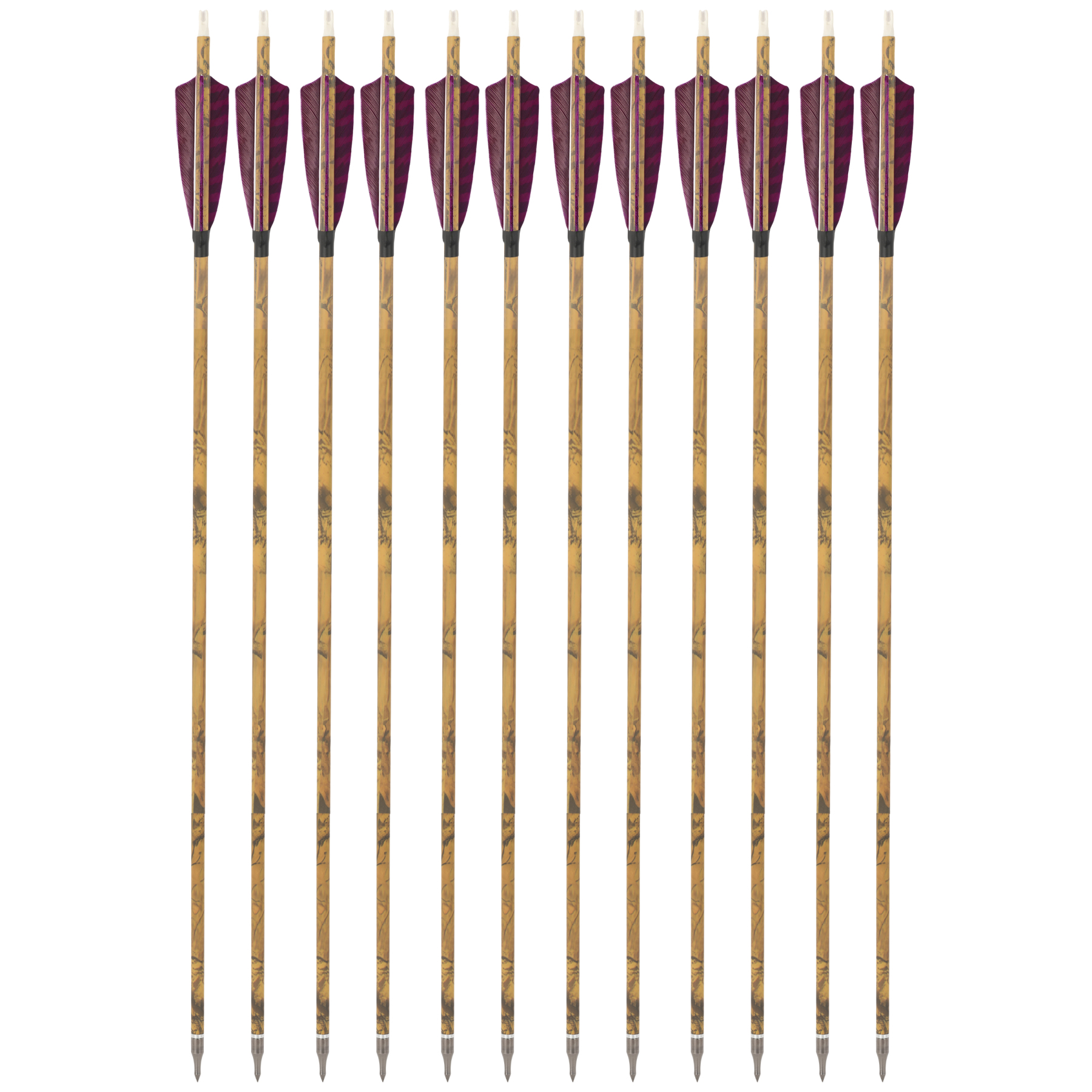 30 Inch Carbon Archery Arrows 6 12 Pack 500 Spine 4 Inch Feathers