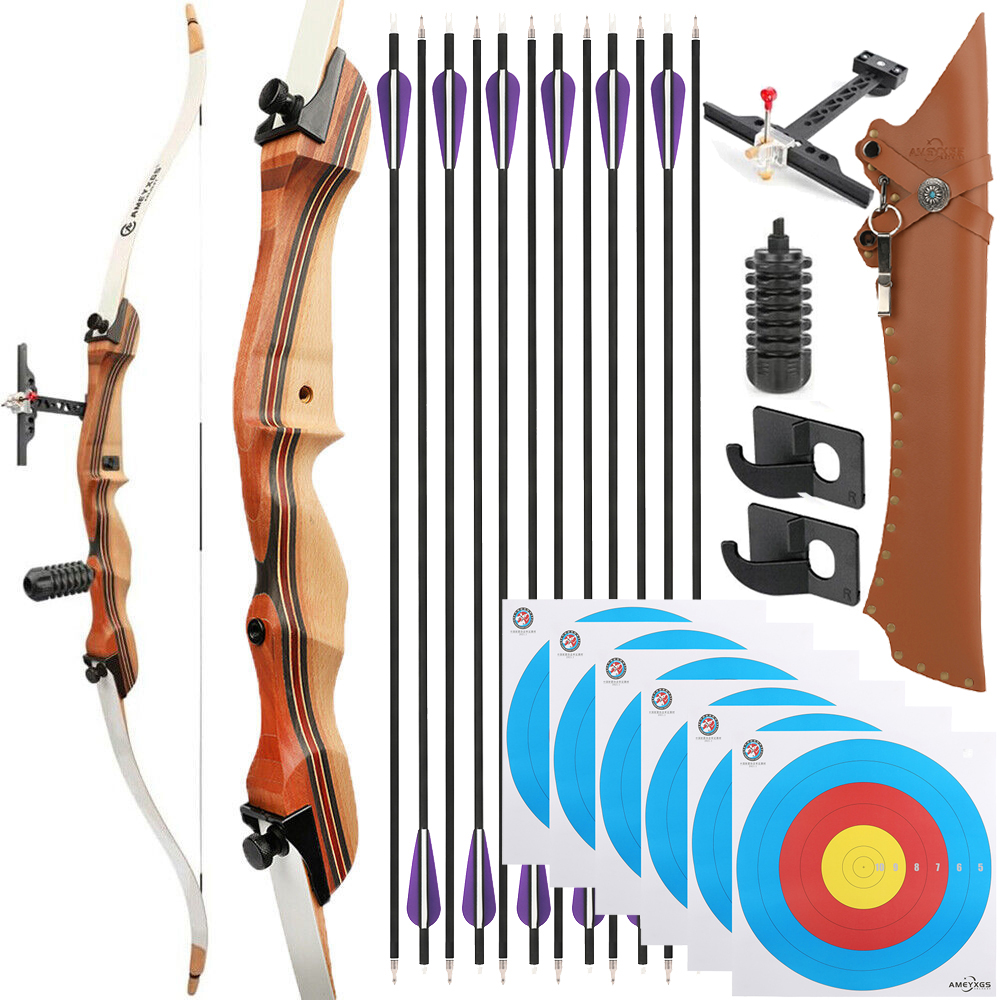 AMEYXGS Archery Recurve Bow with Arrow Quiver Kit