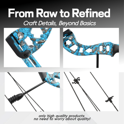 JUNXING M131 Compound Bow and Arrows Kit Blue 