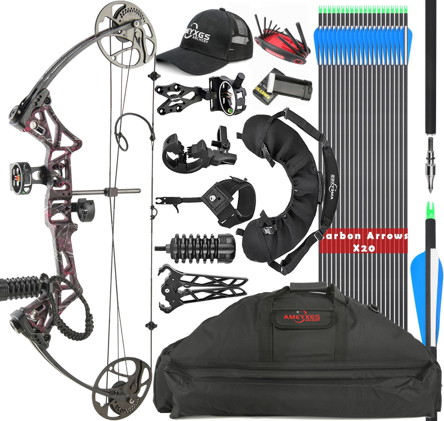 Topoint M1 Compound Bow 19-70 LBS Hunting Target Archery