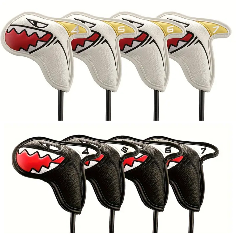 Guard Your Irons with Style: Shark Design 9-Piece Iron Headcover Set