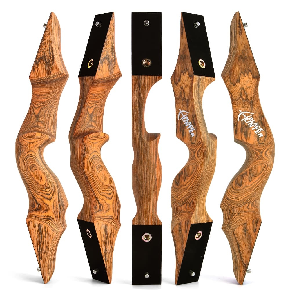 Black Hunter Wooden Longbow 20-60 Lbs Archery Target Kit
