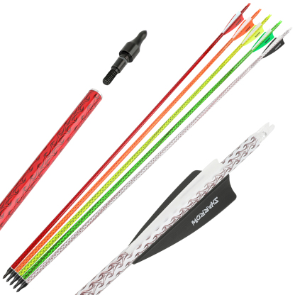 30 in Carbon Arrows 12pcs 500 Spine Value Shooting Set