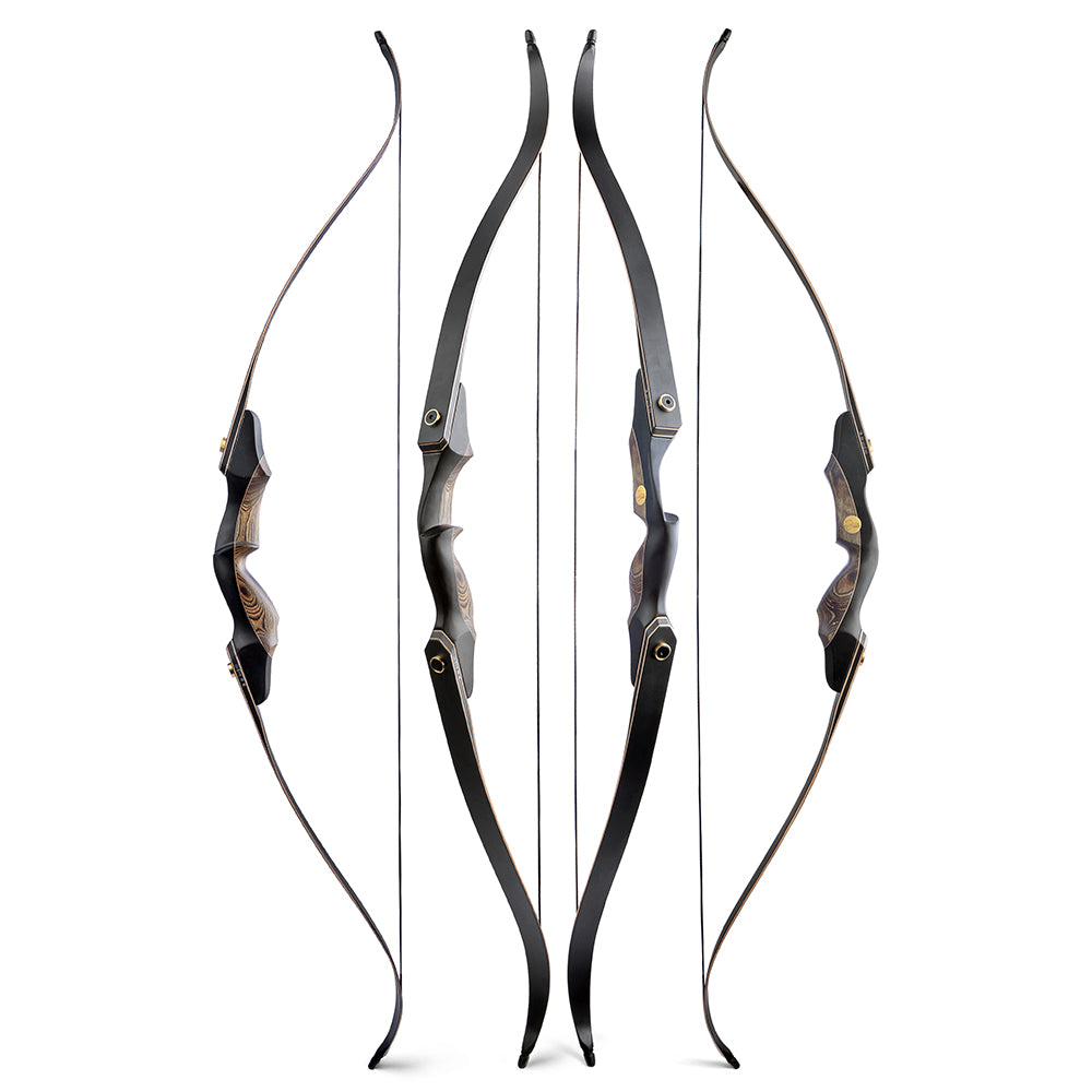 🎯60" Takedown Recurve Bow Wooden Handle Archery American Hunting Target-AMEYXGS Archery