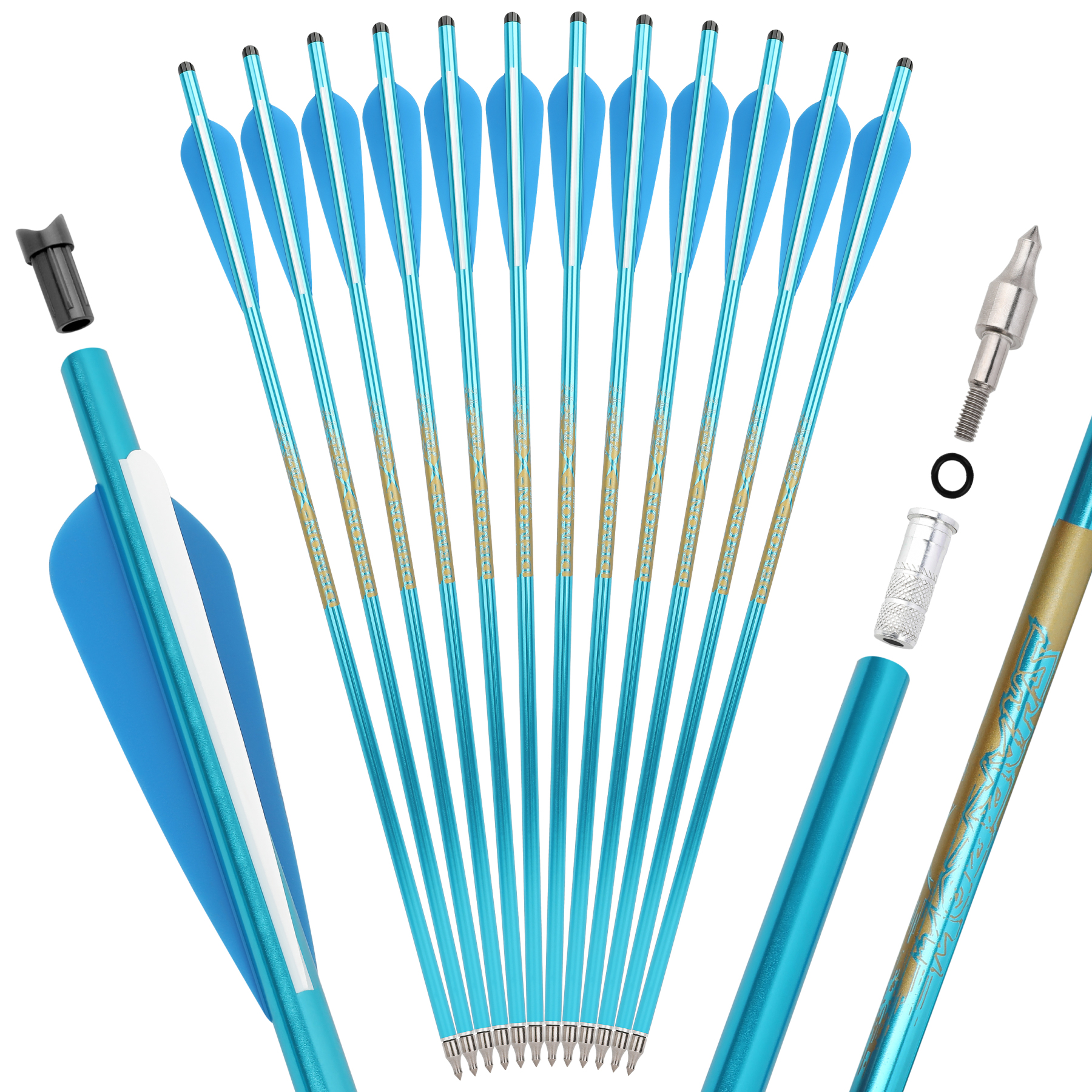 Crossbow Arrows Aluminum Archery Bow Hunting(1 Dozen)