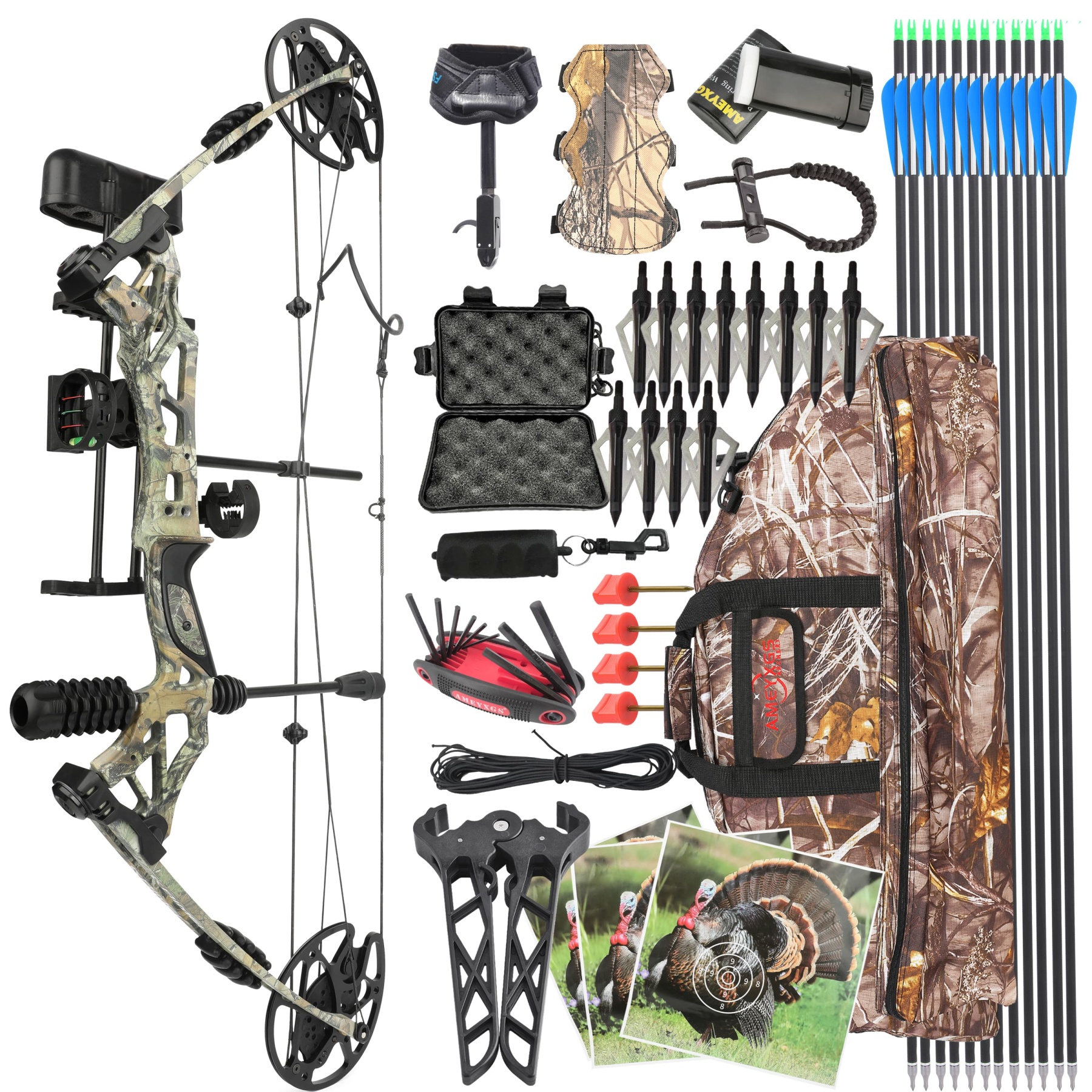 Kaimei Han Target & Bowfishing Bow Kit 30-60 LBS