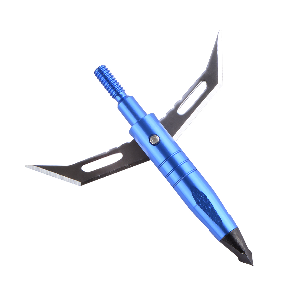 12pcs Mechanical Expandable Arrowheads (2.2" Cut) with Storage Case