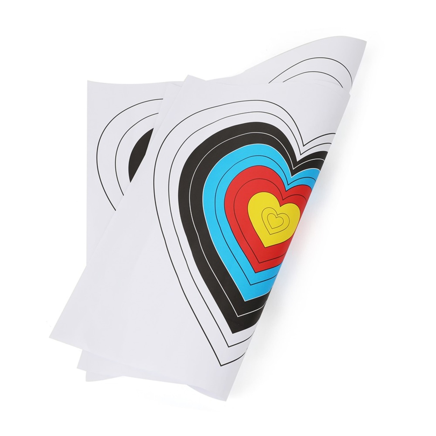 40cm Heart Archery Target Paper Durable Shooting Practice