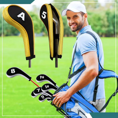  Golf Club Cover 12X Set Driver Head Cover Long Neck Design