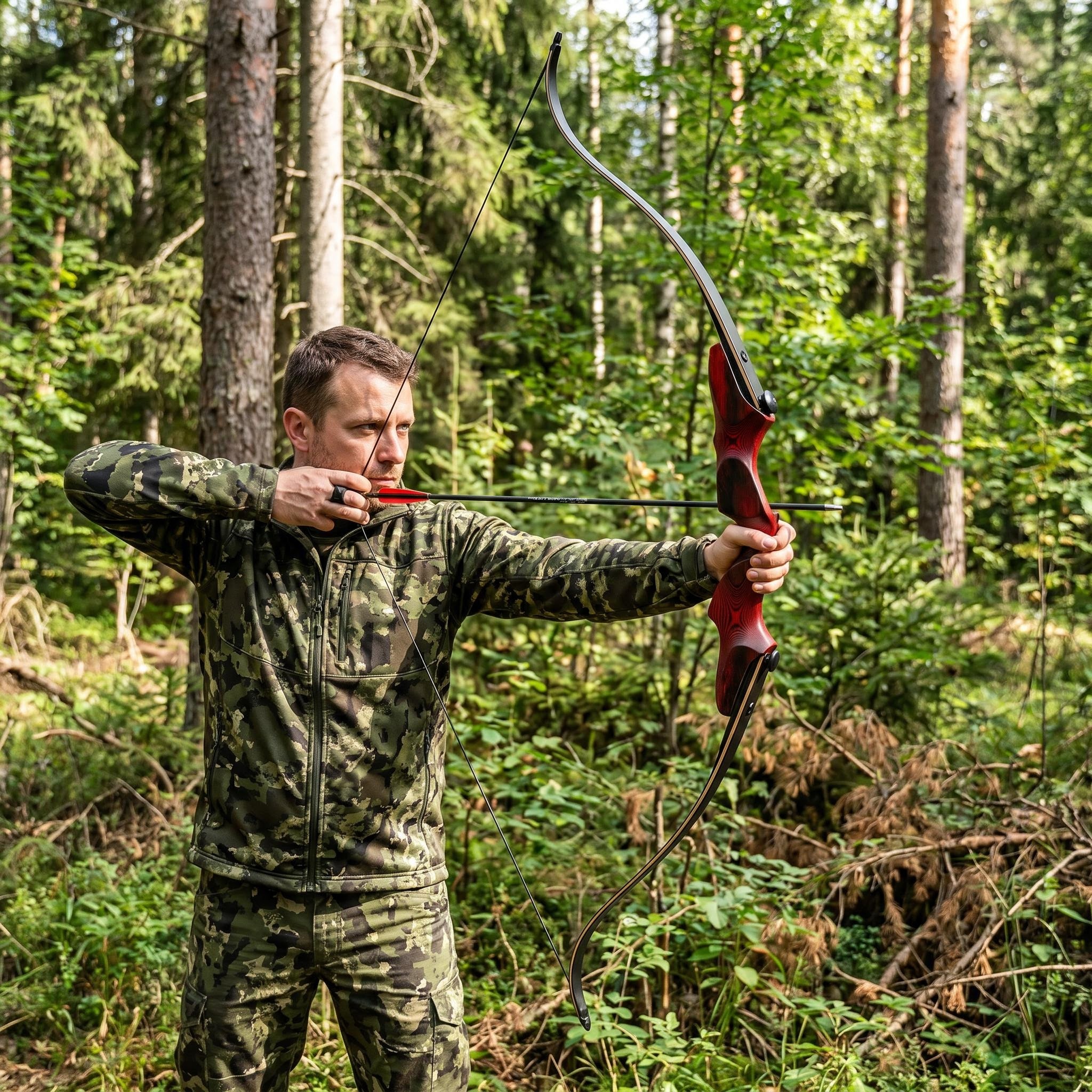 Rock Bear Recurve Bow 20-60lb Takedown Bow 60" Archery Set