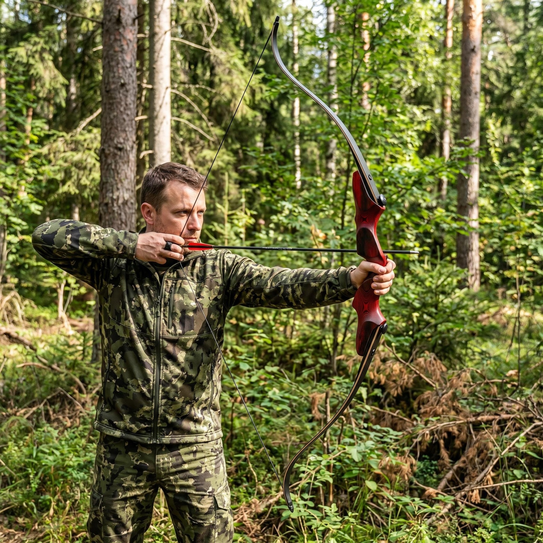 Rock Bear Recurve Bow 20-60lb Takedown Bow 60" Archery Set