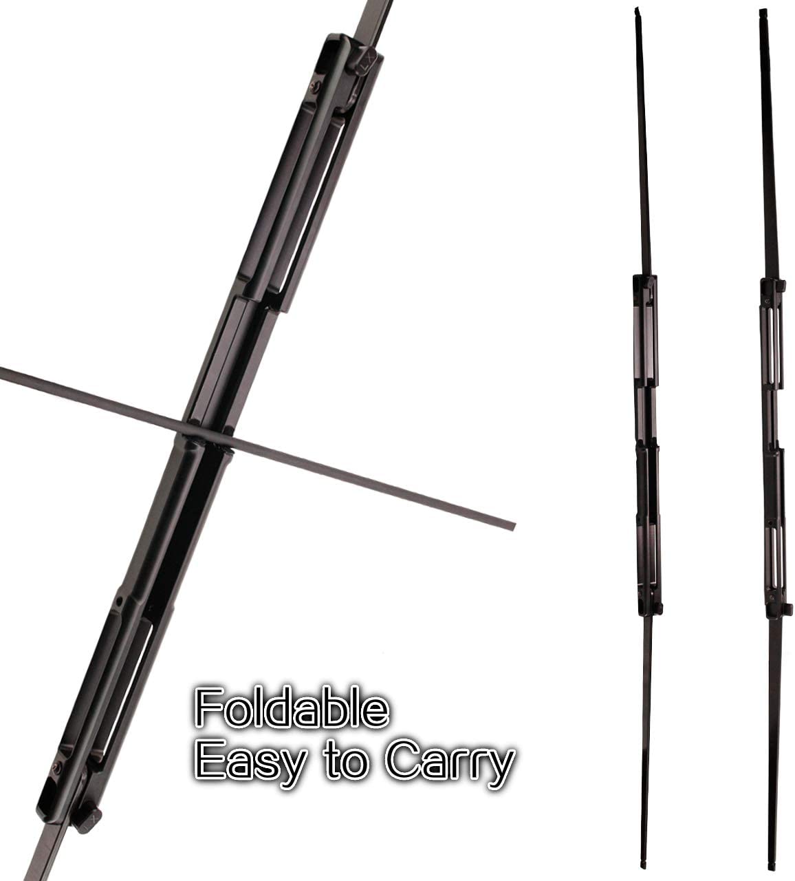 🎯57" Folding Bow Black Alloy Archery Bow Right Hand for Hunting or Target-AMEYXGS Archery