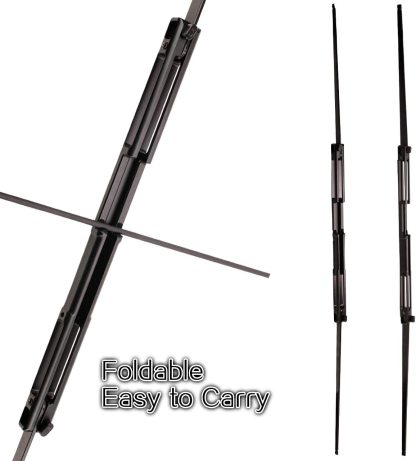 🎯57" Folding Bow Black Alloy Archery Bow Right Hand for Hunting or Target-AMEYXGS Archery