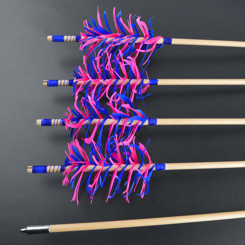 🎯DIY Handmade Archery Flu-Flu Wooden Arrows-AMEYXGS Archery