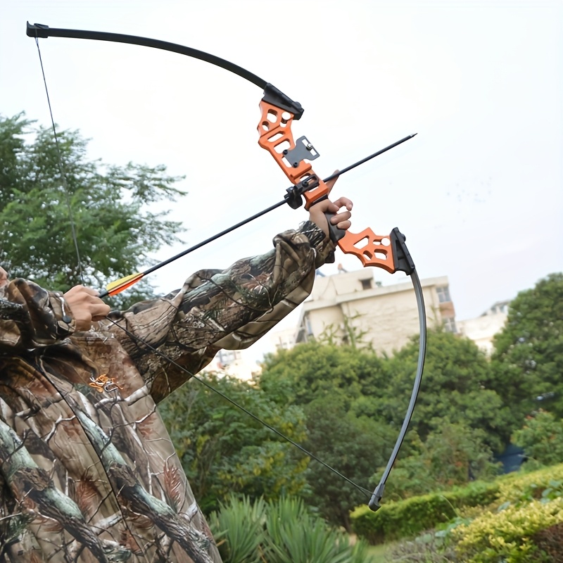 Complete 40LBS Orange Recurve Bow Set - Hunting Accessories