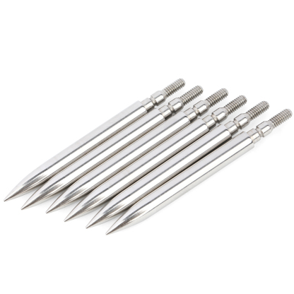 100-200gr Archery Field Points Steel Arrow Tips Target Arrowhead 24X