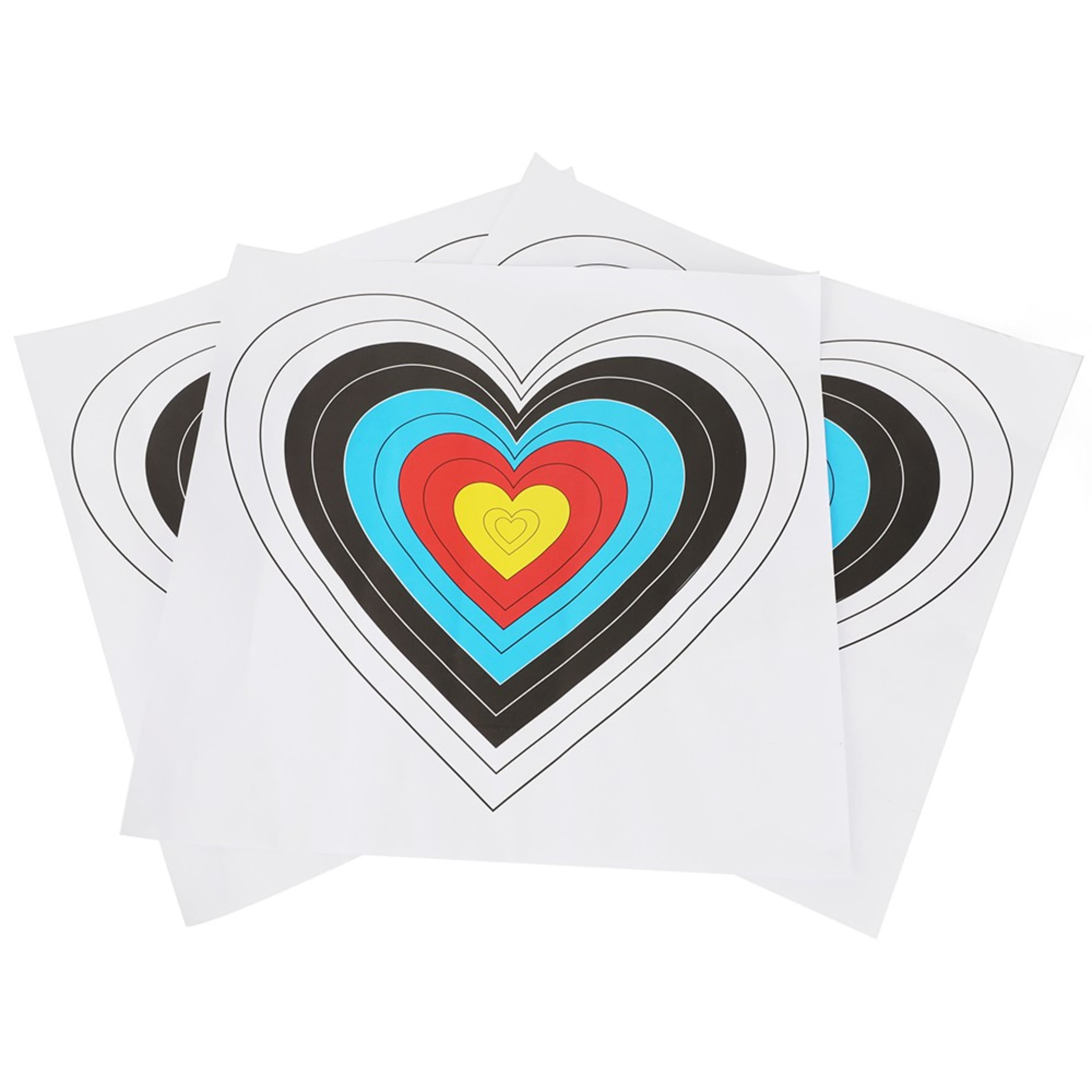 40cm Heart Archery Target Paper Durable Shooting Practice