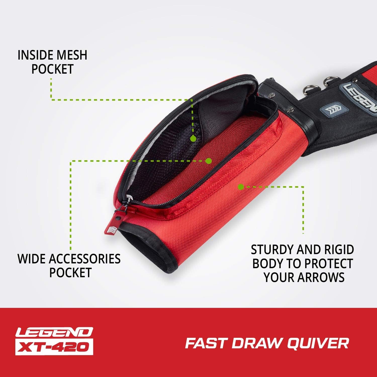 LEGEND XT420 Archery Field Quiver for Arrows - Archery Hip Quiver