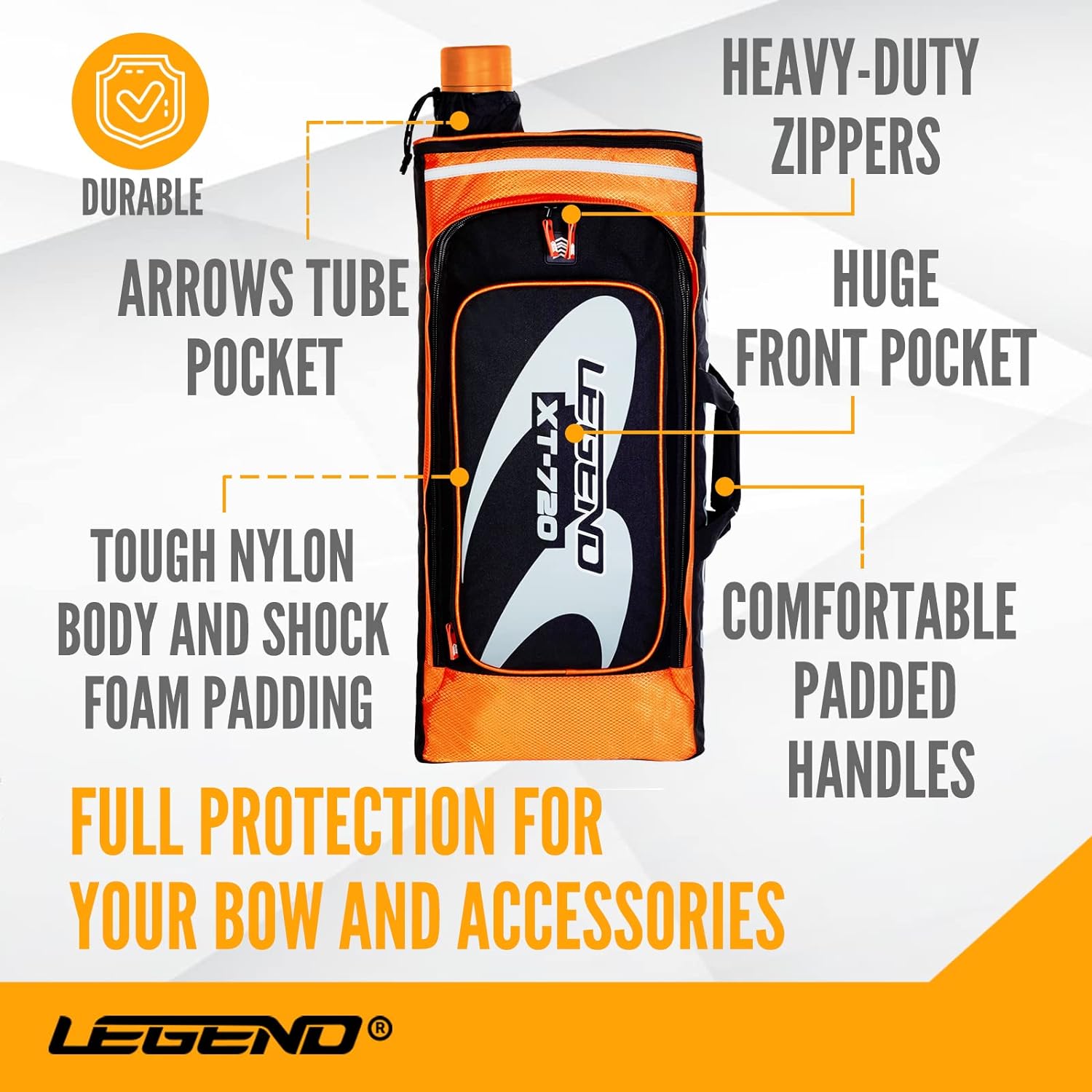 Legend XT720 Takedown Recurve Bow Bag for Archery Target Backpack