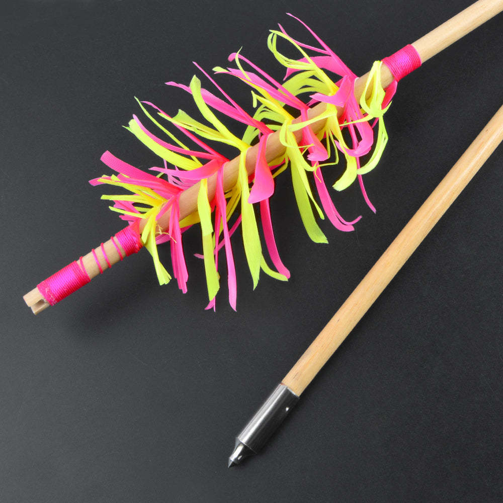 🎯DIY Handmade Archery Flu-Flu Wooden Arrows-AMEYXGS Archery