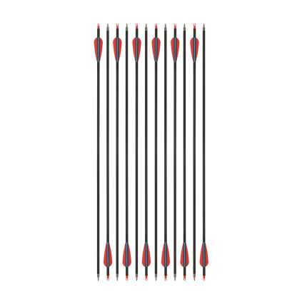 30" Spine 500 Carbon Arrows Adjustable Nock 12pcs