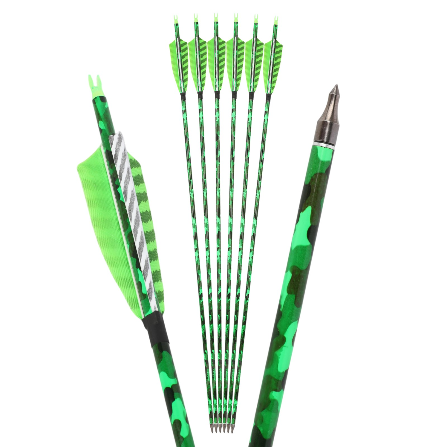 30" Spine 500 Carbon Arrows with Turkey Feather 12pcs