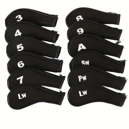  Golf Club Cover 12X Set Driver Head Cover Long Neck Design