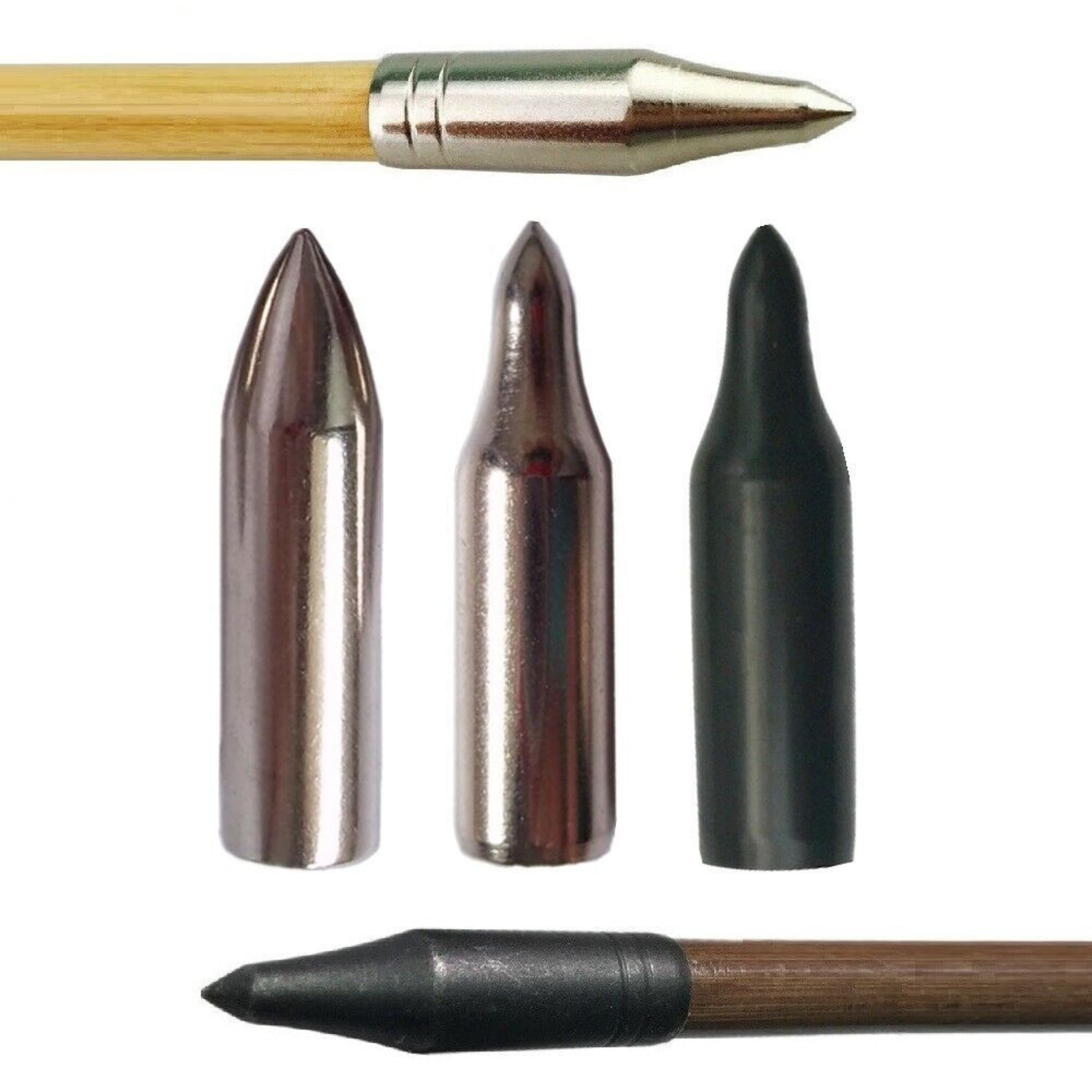 12Pcs Archery Arrowheads Stainless Steel Tips for 8mm Arrow Shaft