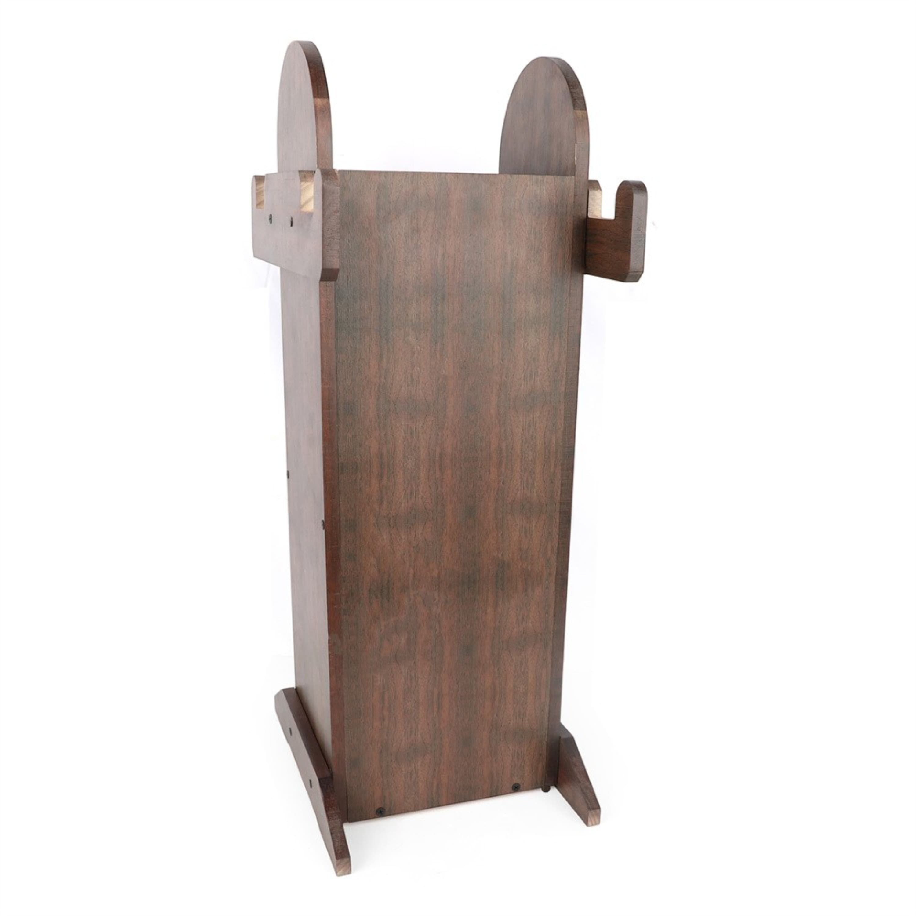 Thickened Wooden Archery Bow Stand with Arrow Quiver