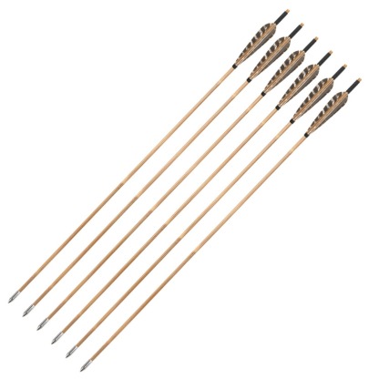  Handcrafted Bamboo Arrows 5" Feather Longbow Recurve Bow