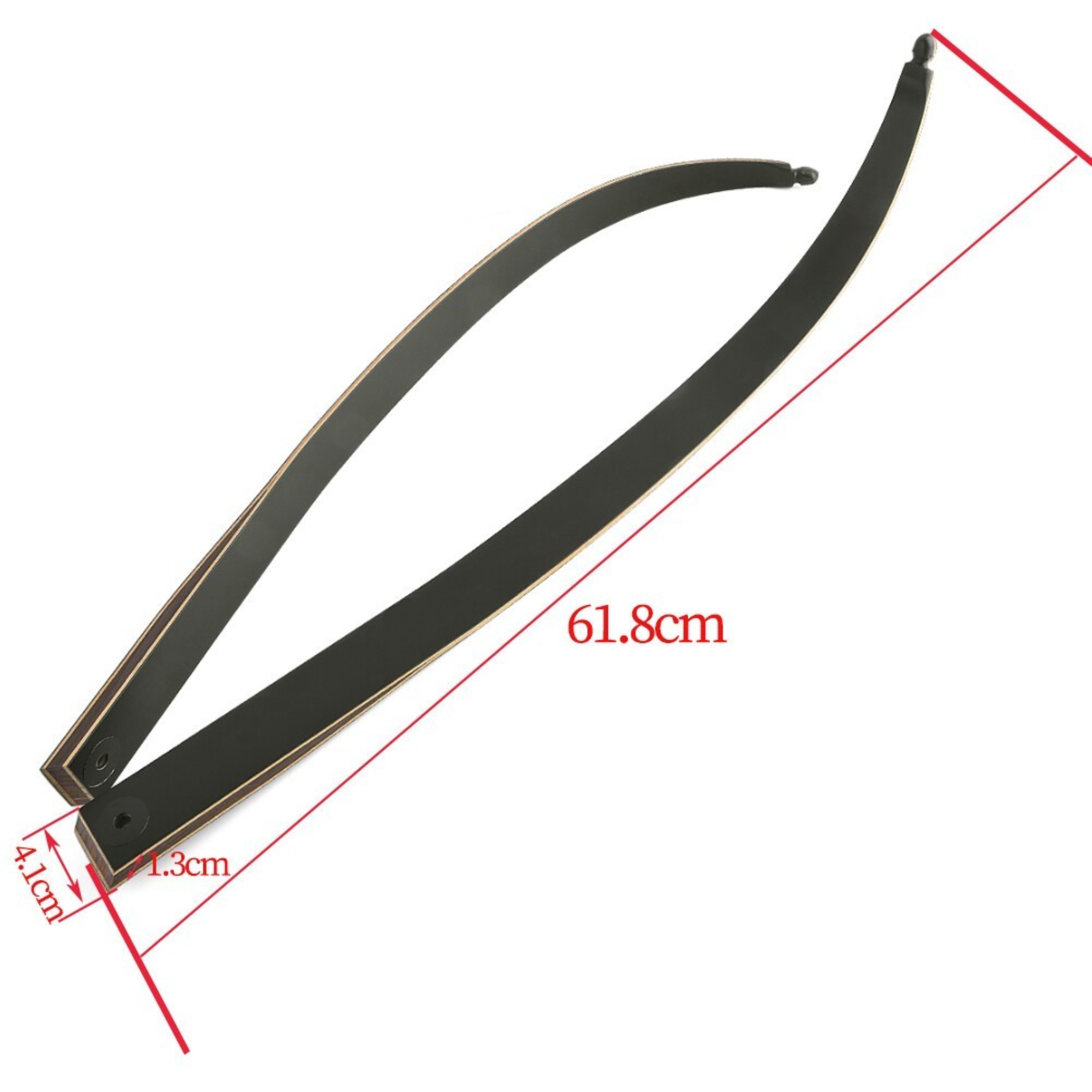 Black Hunter Wooden Recurve Takedown Bow for Adults