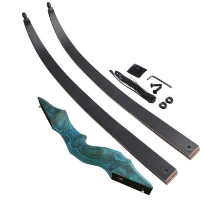 🎯BLACK HUNTER 60'' Archery Traditional Hunting 20-60LBS Recurve Bow RH&LH-AMEYXGS Archery