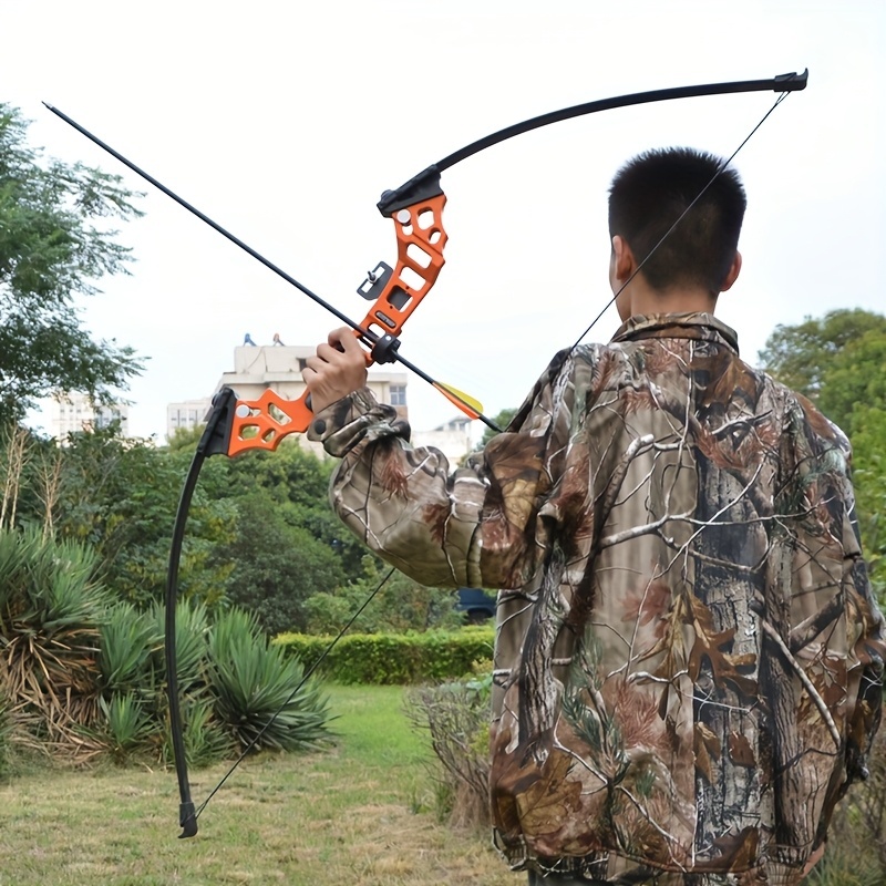Complete 40LBS Orange Recurve Bow Set - Hunting Accessories