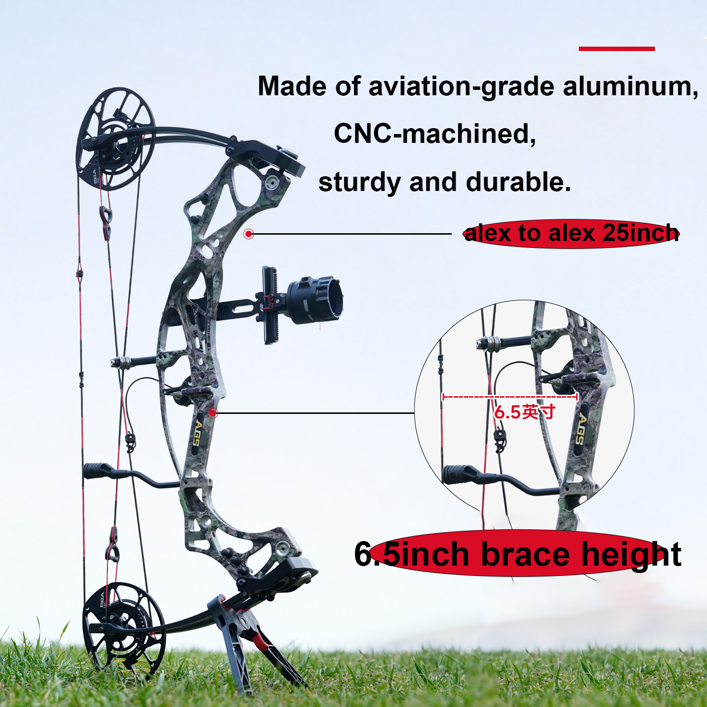 AGS 40-70lbs Target Compound Bow Kit Shooting Archery