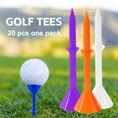 83mm Mixed Rubber Golf Tees - 50pcs Multi-Color Durable Set
